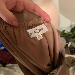 Eden & Olivia Skirts - NWT • taupe skirt with tulle overlay Eden & Olivia Skirts - NWT • taupe skirt with tulle overlay